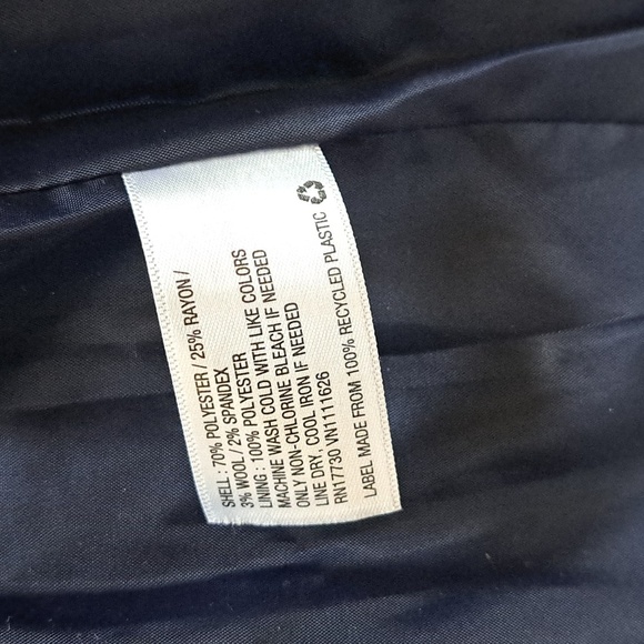 Merona Plaid Navy Orange Wool Blend Causal With Pockets Blazer Jacket - Picture 6 of 10